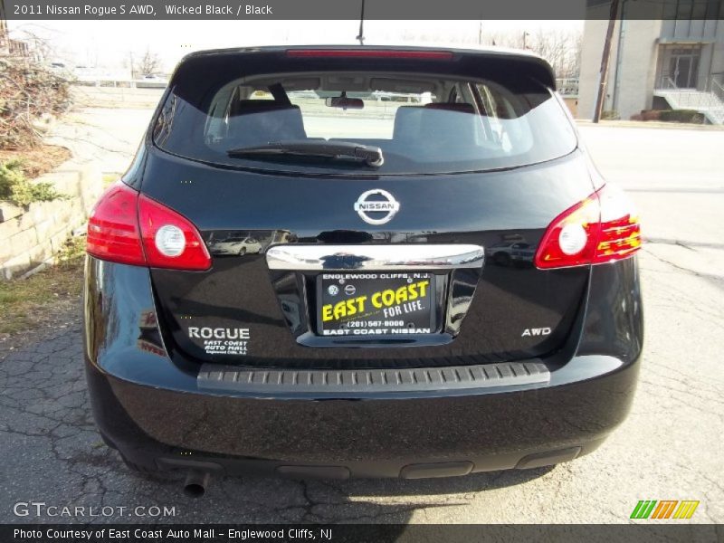 Wicked Black / Black 2011 Nissan Rogue S AWD