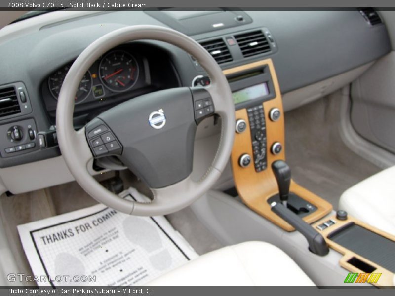 Solid Black / Calcite Cream 2008 Volvo C70 T5