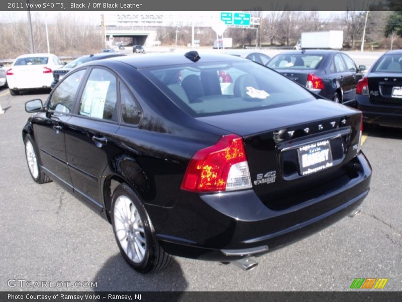 Black / Off Black Leather 2011 Volvo S40 T5