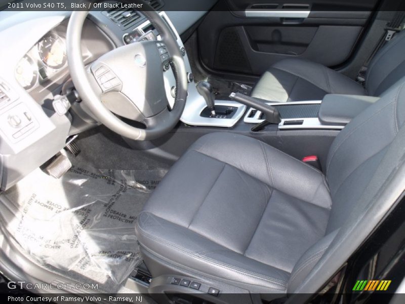 Black / Off Black Leather 2011 Volvo S40 T5