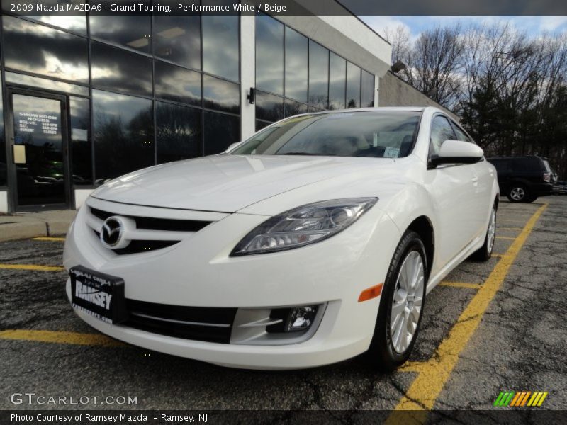 Performance White / Beige 2009 Mazda MAZDA6 i Grand Touring