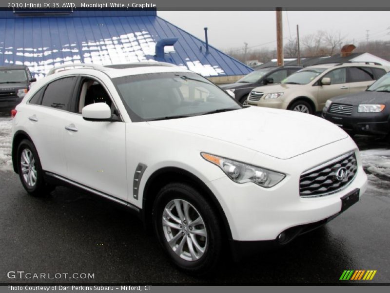 Moonlight White / Graphite 2010 Infiniti FX 35 AWD
