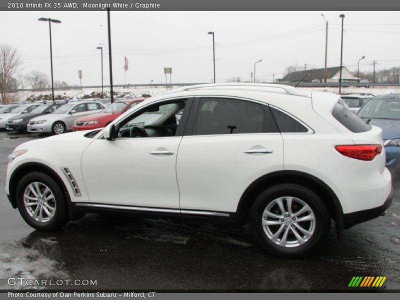 Moonlight White / Graphite 2010 Infiniti FX 35 AWD