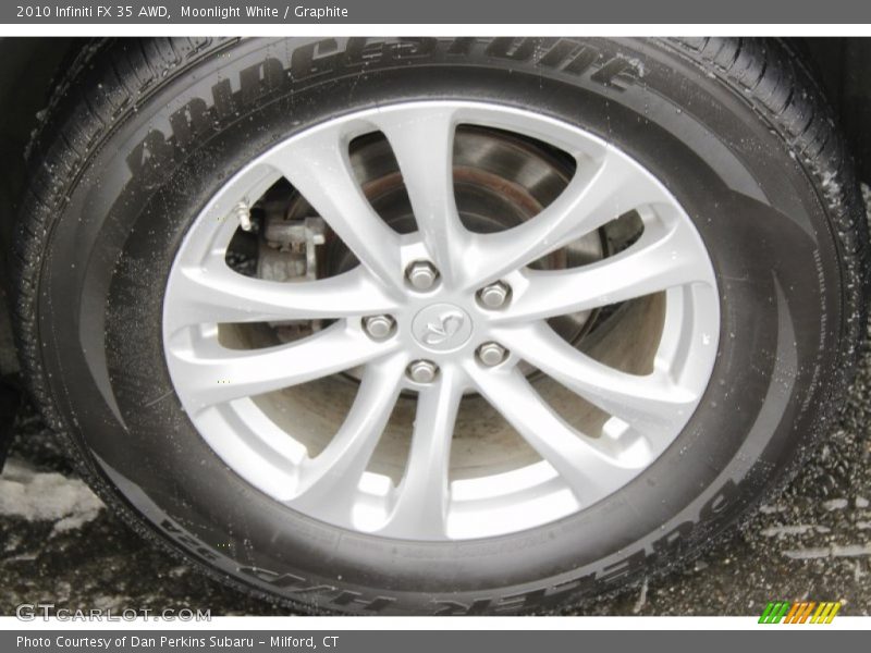 Moonlight White / Graphite 2010 Infiniti FX 35 AWD