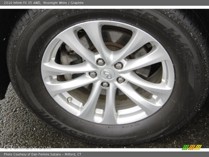Moonlight White / Graphite 2010 Infiniti FX 35 AWD