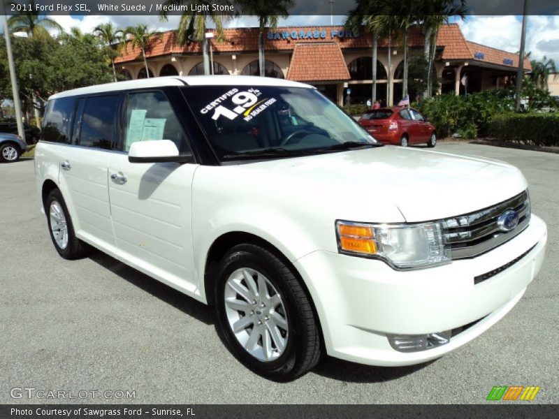 White Suede / Medium Light Stone 2011 Ford Flex SEL