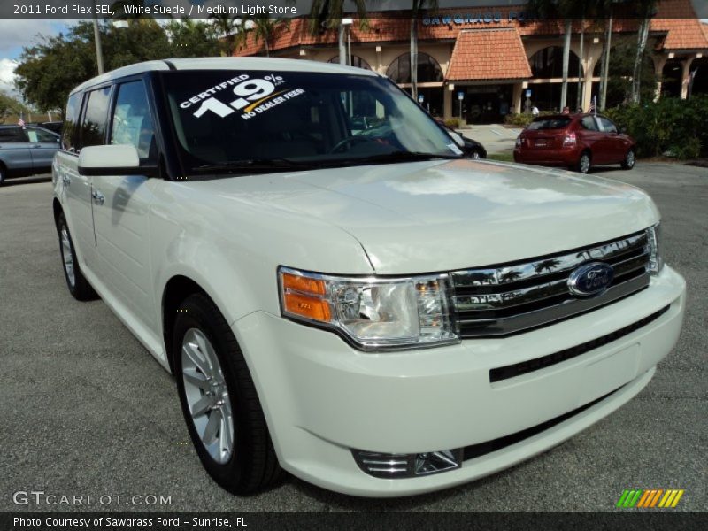 White Suede / Medium Light Stone 2011 Ford Flex SEL