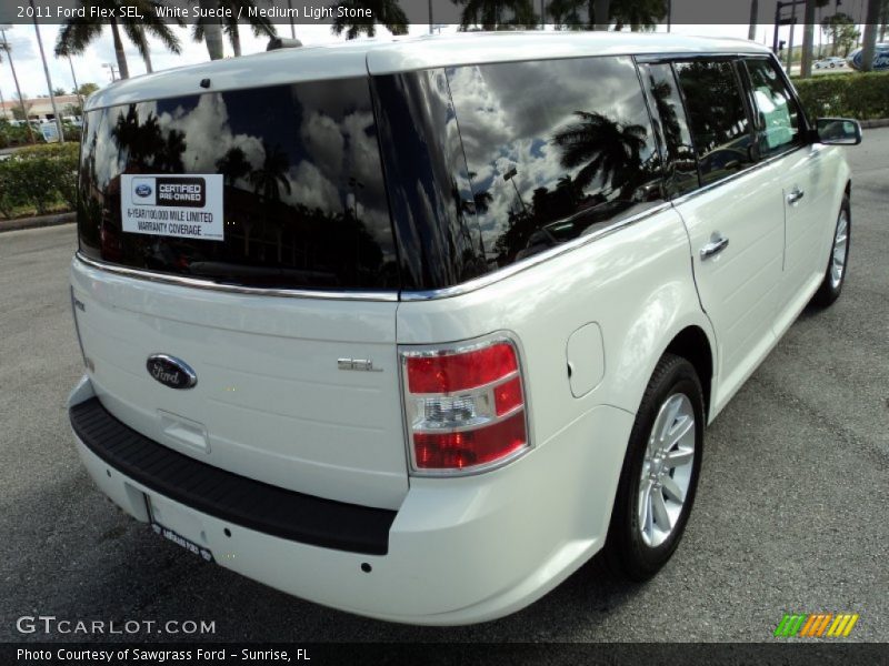 White Suede / Medium Light Stone 2011 Ford Flex SEL