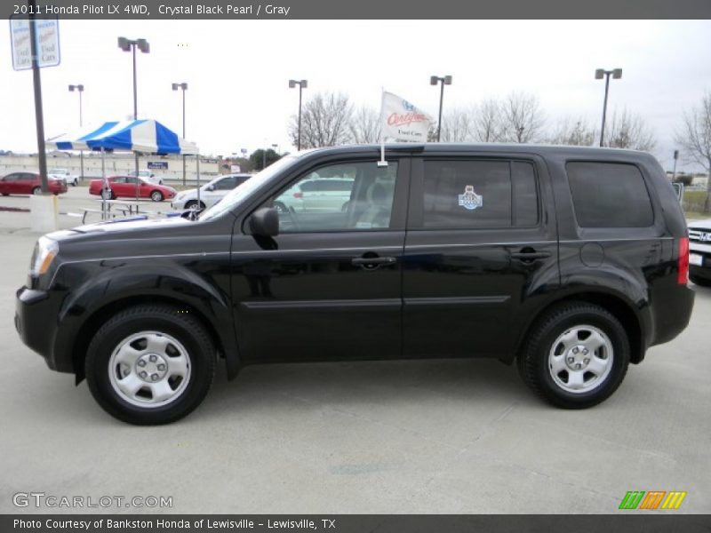 Crystal Black Pearl / Gray 2011 Honda Pilot LX 4WD