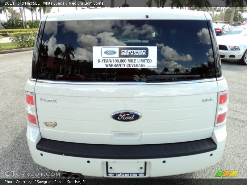 White Suede / Medium Light Stone 2011 Ford Flex SEL