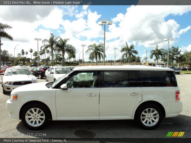 White Suede / Medium Light Stone 2011 Ford Flex SEL