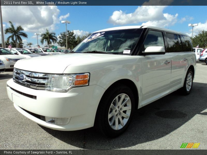 White Suede / Medium Light Stone 2011 Ford Flex SEL