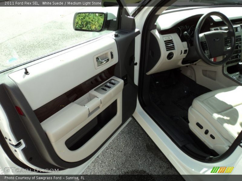 White Suede / Medium Light Stone 2011 Ford Flex SEL