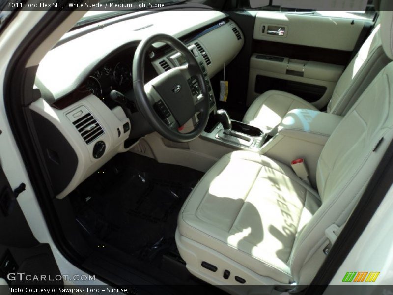 White Suede / Medium Light Stone 2011 Ford Flex SEL