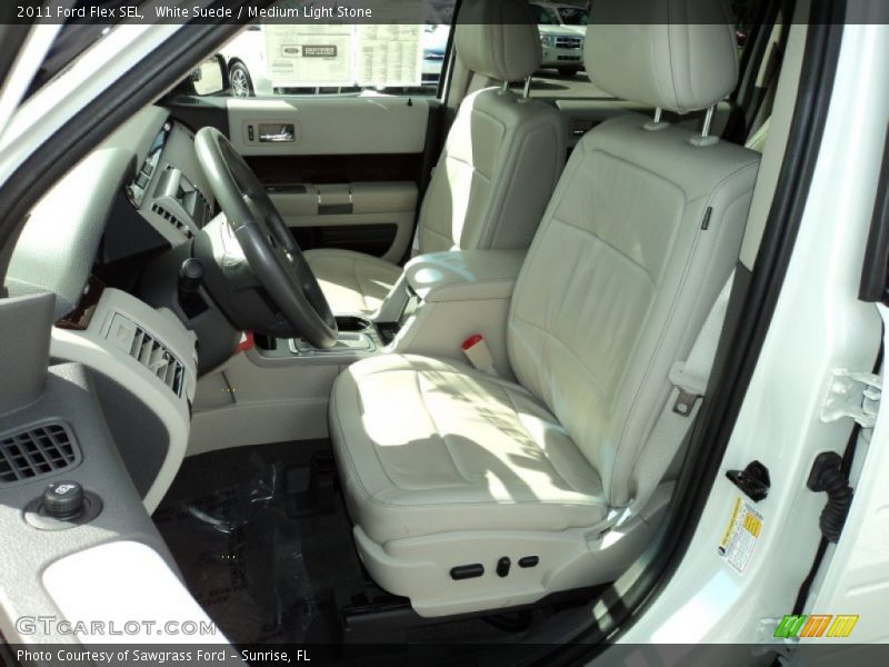 White Suede / Medium Light Stone 2011 Ford Flex SEL
