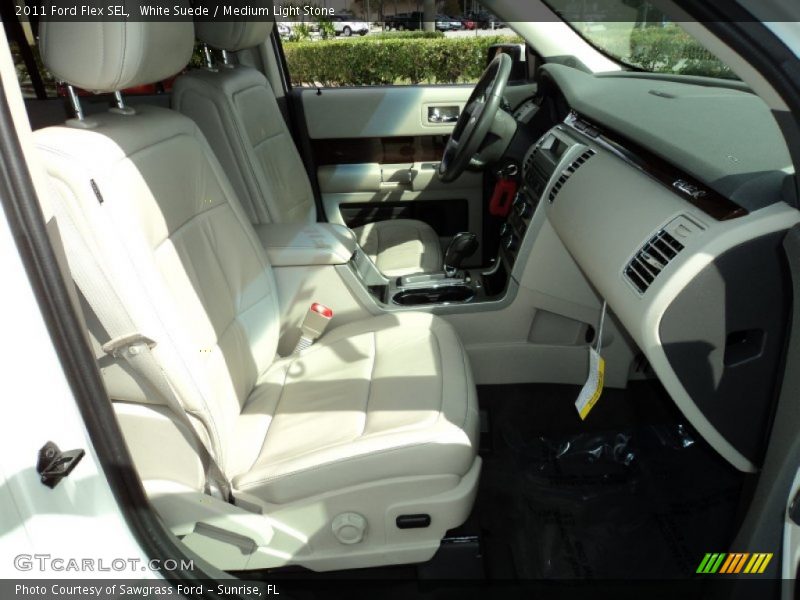 White Suede / Medium Light Stone 2011 Ford Flex SEL