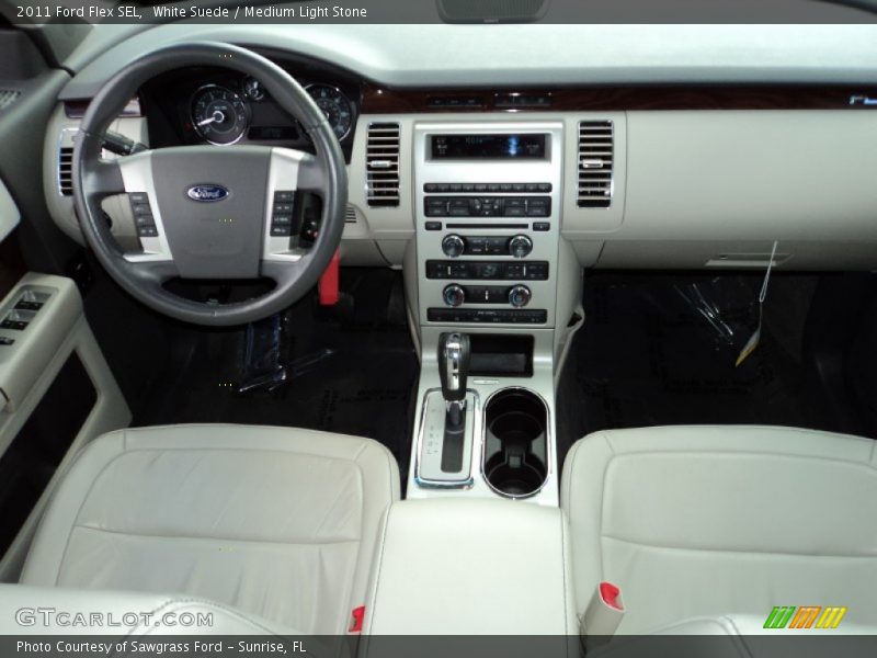 White Suede / Medium Light Stone 2011 Ford Flex SEL