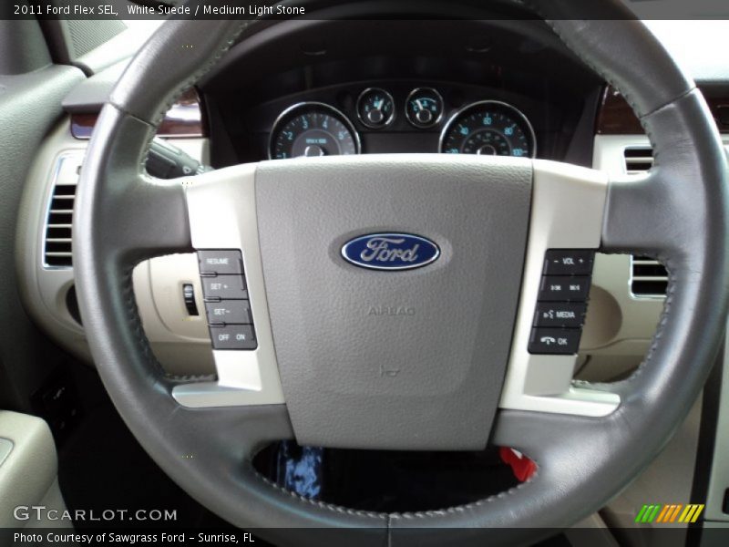 White Suede / Medium Light Stone 2011 Ford Flex SEL
