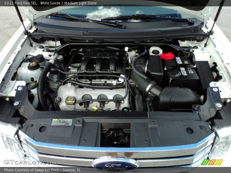 White Suede / Medium Light Stone 2011 Ford Flex SEL