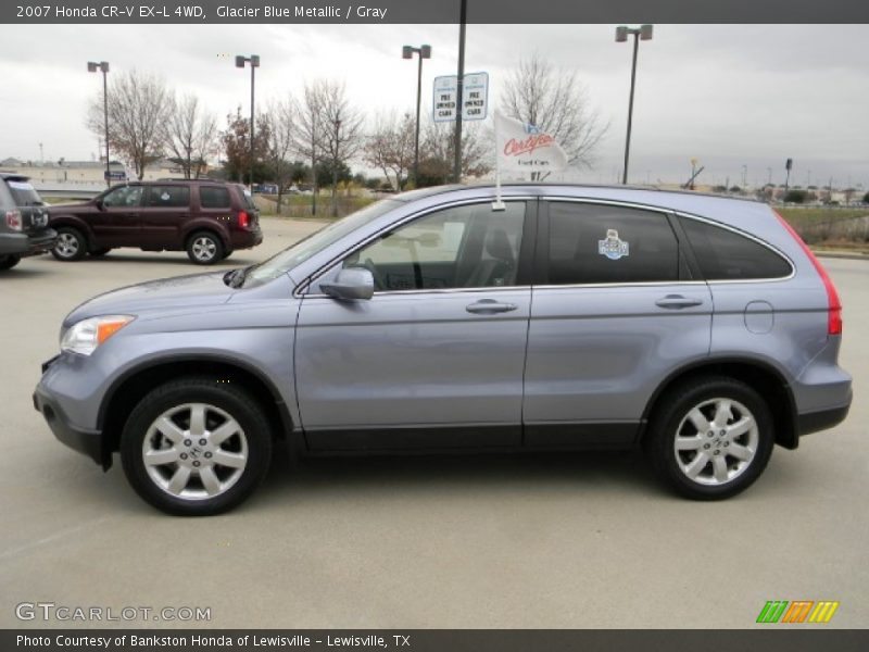 Glacier Blue Metallic / Gray 2007 Honda CR-V EX-L 4WD