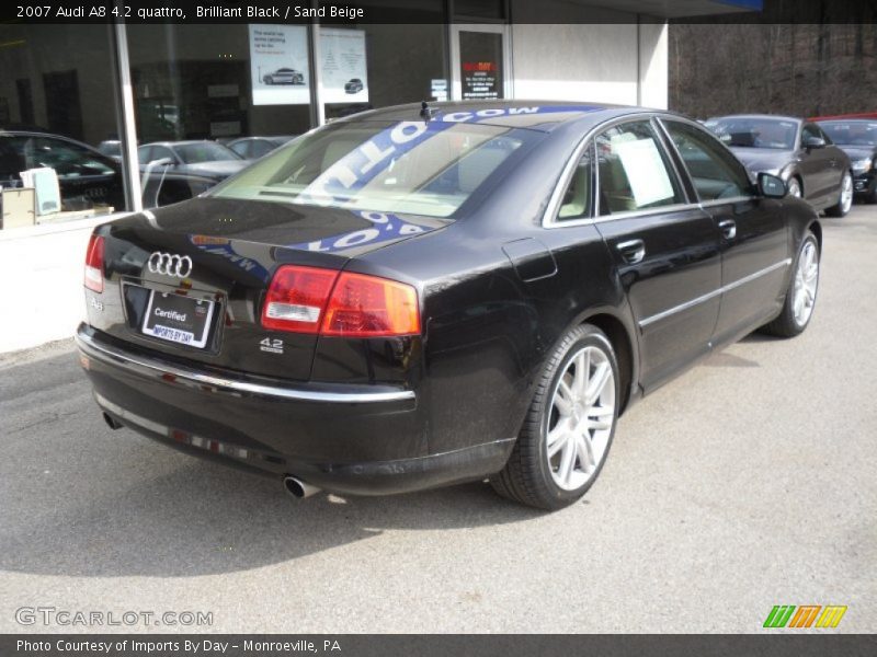Brilliant Black / Sand Beige 2007 Audi A8 4.2 quattro