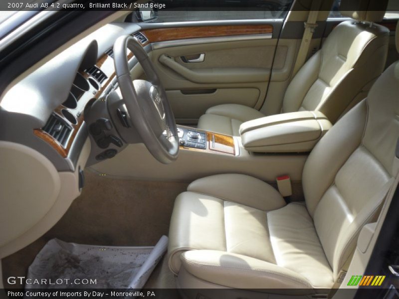 Brilliant Black / Sand Beige 2007 Audi A8 4.2 quattro