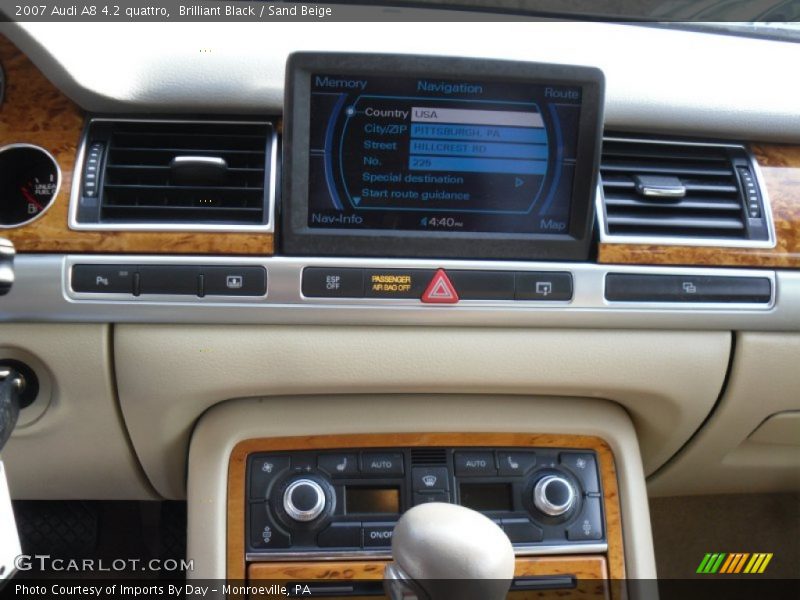 Brilliant Black / Sand Beige 2007 Audi A8 4.2 quattro