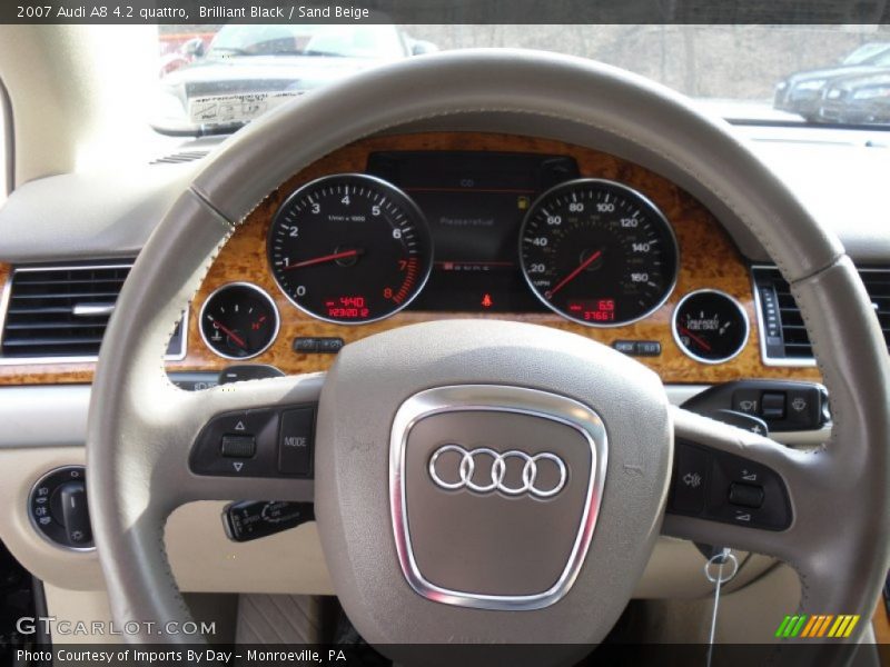 Brilliant Black / Sand Beige 2007 Audi A8 4.2 quattro