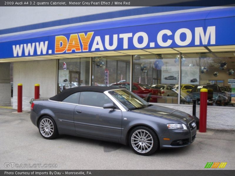 Meteor Grey Pearl Effect / Wine Red 2009 Audi A4 3.2 quattro Cabriolet