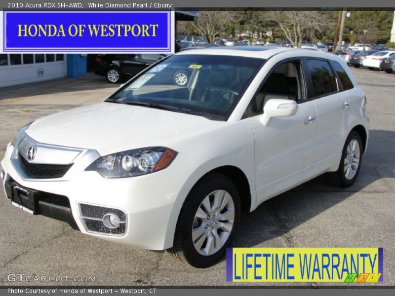 White Diamond Pearl / Ebony 2010 Acura RDX SH-AWD