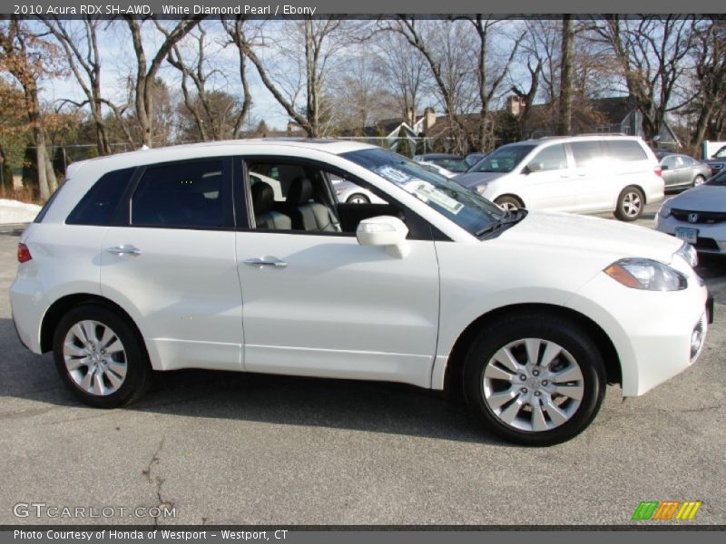 White Diamond Pearl / Ebony 2010 Acura RDX SH-AWD