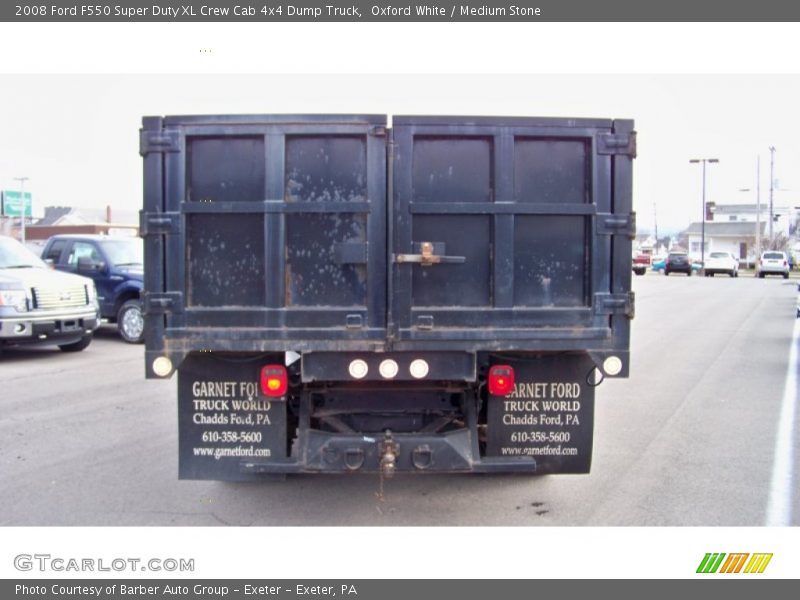 Oxford White / Medium Stone 2008 Ford F550 Super Duty XL Crew Cab 4x4 Dump Truck