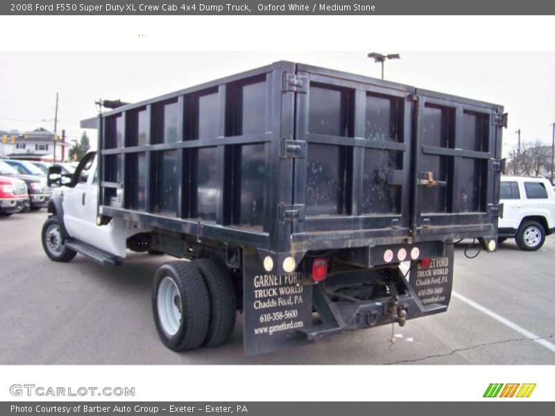 Oxford White / Medium Stone 2008 Ford F550 Super Duty XL Crew Cab 4x4 Dump Truck