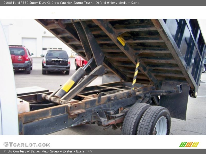 Oxford White / Medium Stone 2008 Ford F550 Super Duty XL Crew Cab 4x4 Dump Truck
