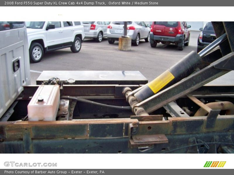 Oxford White / Medium Stone 2008 Ford F550 Super Duty XL Crew Cab 4x4 Dump Truck