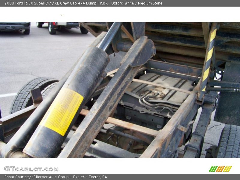 Oxford White / Medium Stone 2008 Ford F550 Super Duty XL Crew Cab 4x4 Dump Truck