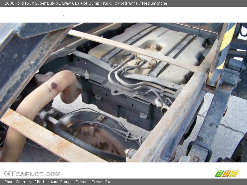 Oxford White / Medium Stone 2008 Ford F550 Super Duty XL Crew Cab 4x4 Dump Truck