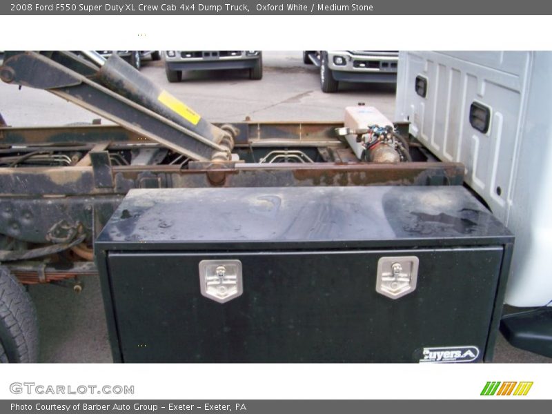 Oxford White / Medium Stone 2008 Ford F550 Super Duty XL Crew Cab 4x4 Dump Truck