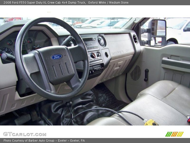  2008 F550 Super Duty XL Crew Cab 4x4 Dump Truck Medium Stone Interior