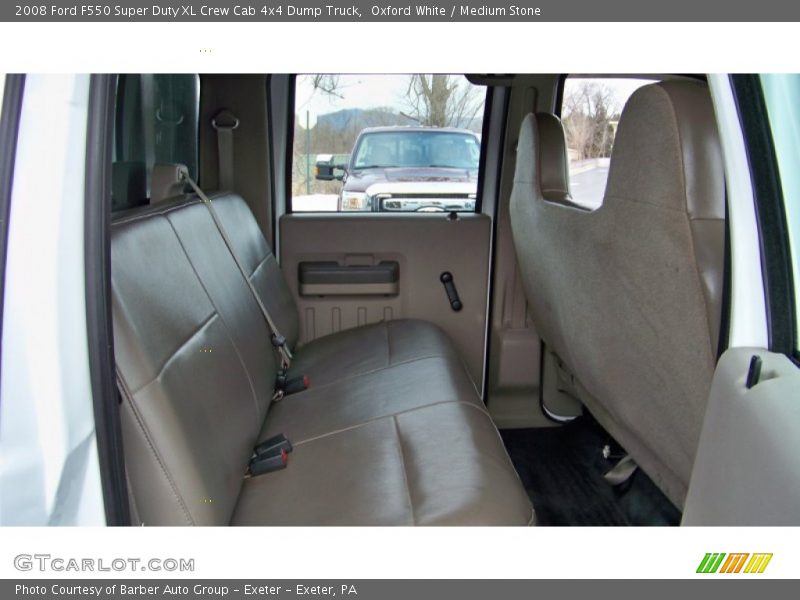 Oxford White / Medium Stone 2008 Ford F550 Super Duty XL Crew Cab 4x4 Dump Truck