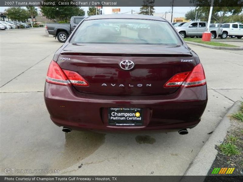 Cassis Red Pearl / Dark Charcoal 2007 Toyota Avalon Touring