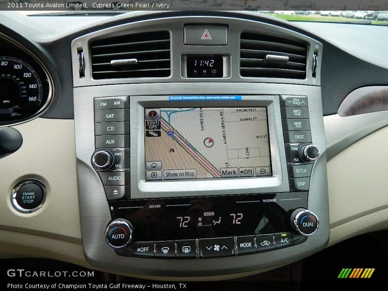 Navigation of 2011 Avalon Limited