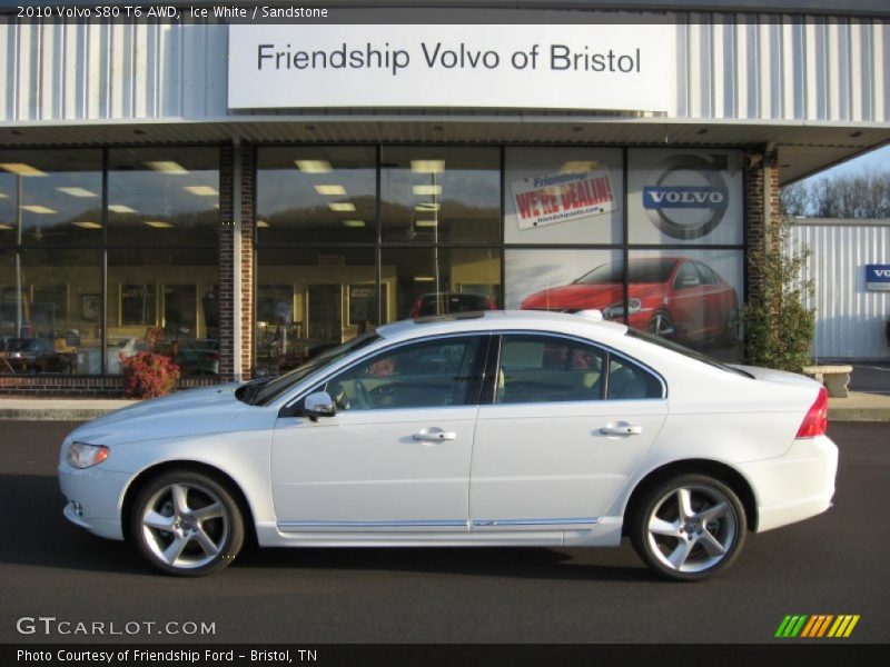 Ice White / Sandstone 2010 Volvo S80 T6 AWD