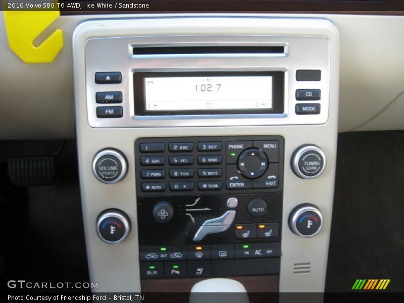 Ice White / Sandstone 2010 Volvo S80 T6 AWD