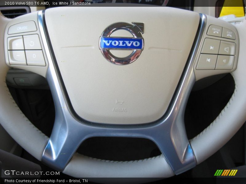 Ice White / Sandstone 2010 Volvo S80 T6 AWD