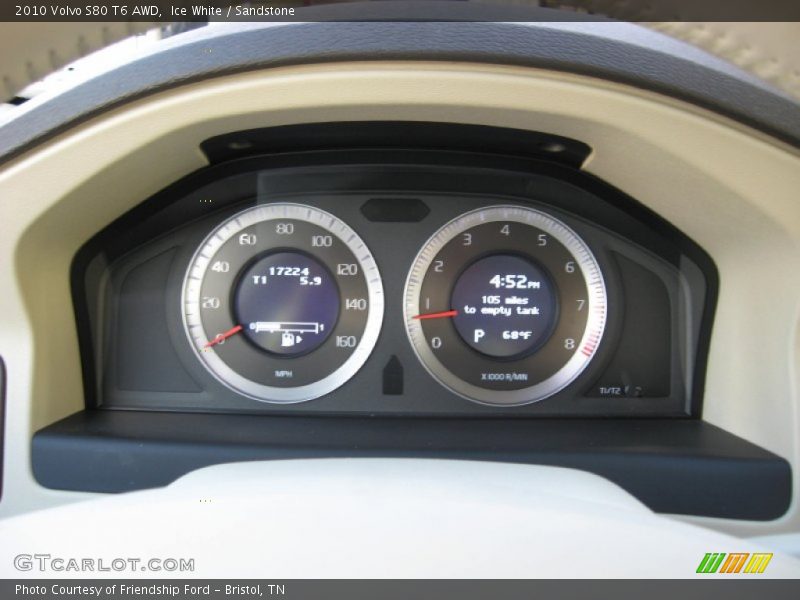 Ice White / Sandstone 2010 Volvo S80 T6 AWD