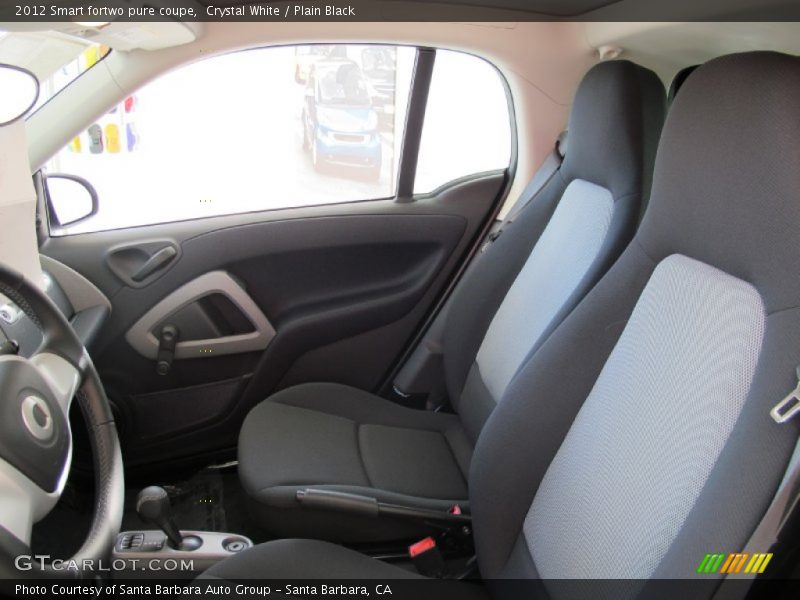 Crystal White / Plain Black 2012 Smart fortwo pure coupe