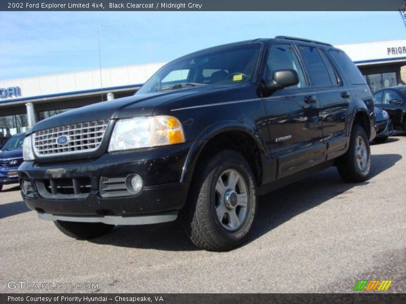 Black Clearcoat / Midnight Grey 2002 Ford Explorer Limited 4x4