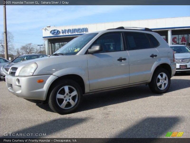 Sahara Silver / Gray 2005 Hyundai Tucson GL