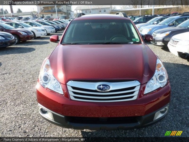 Ruby Red Pearl / Off Black 2012 Subaru Outback 2.5i Premium